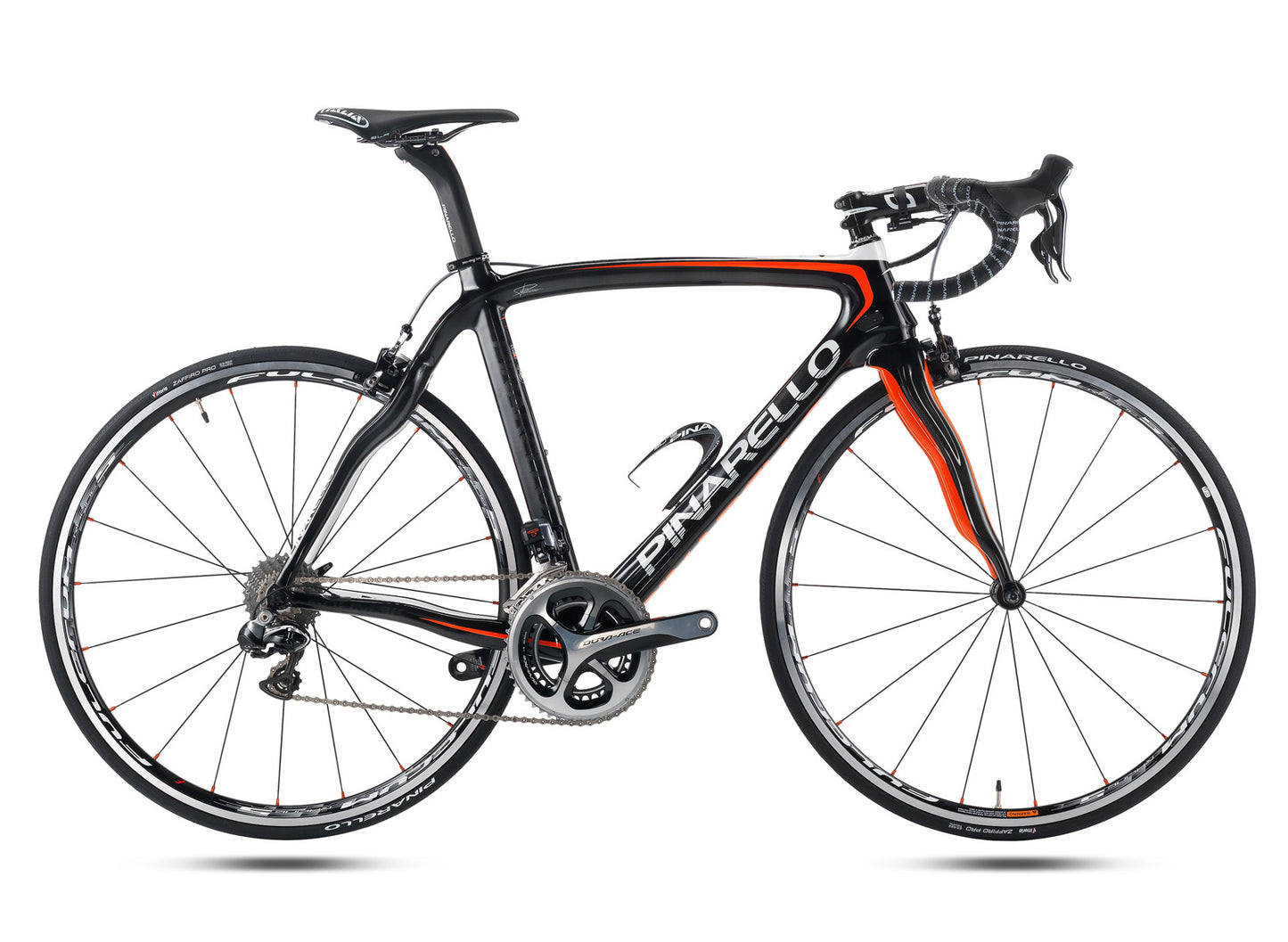 Pinarello Prince Carbon Fiber Frameset - Black / Orange