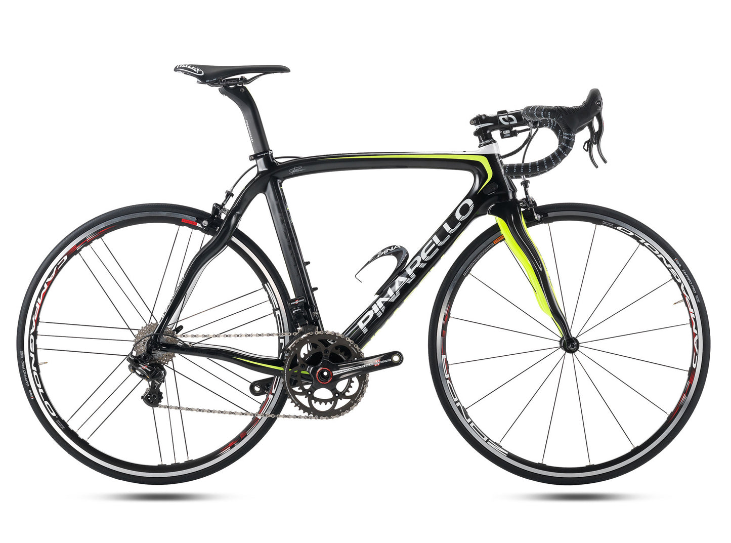 Pinarello Prince Carbon Fiber Frameset - Black / Fluro Yellow