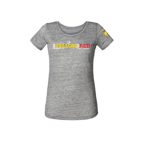 PINARELLO WOMENS YELLOW TO RED T SHIRT Open Road Cycles