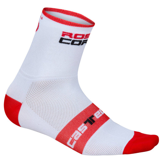 Castelli Mens Rosso Corsa 9 Socks - White / Red