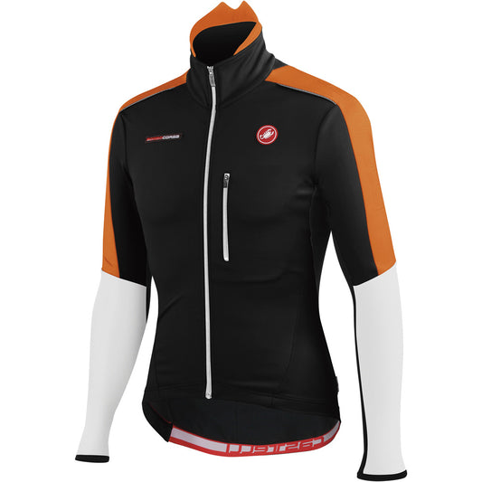 Castelli Mens Trasparente Due Cycling Jacket - Black Orange