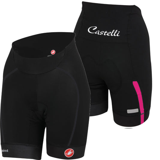 Castelli Womens Velocissima Shorts - Raspberry Pink  / Black