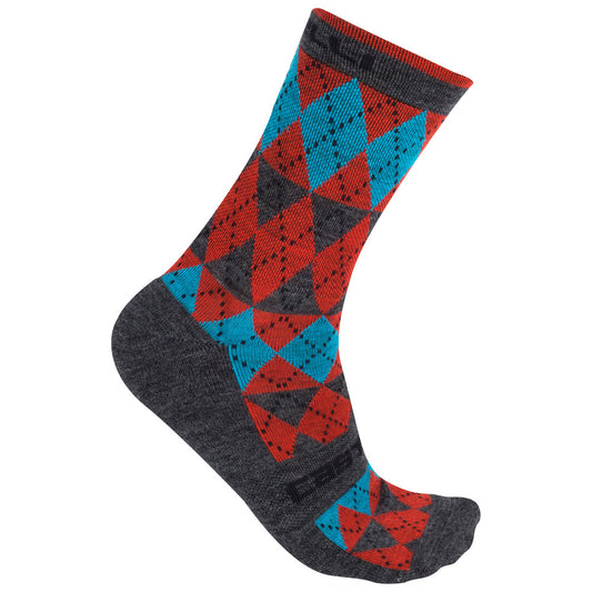 Castelli Mens Diverso Merino Socks - Red / Blue