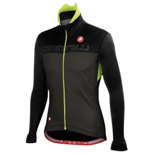 Castelli Mens Poggio Cycling Jacket - Anthracite /Fluro
