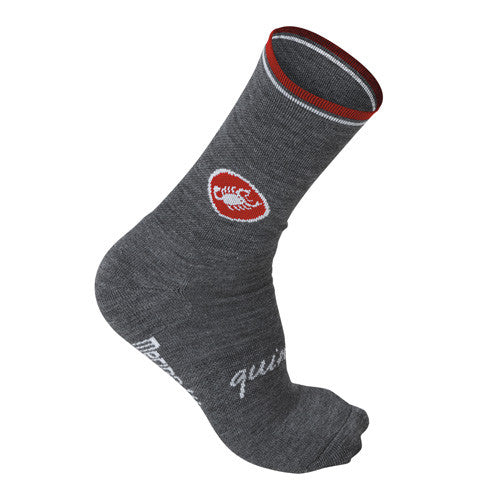 Castelli Mens Quindici Soft Merino Socks - Grey