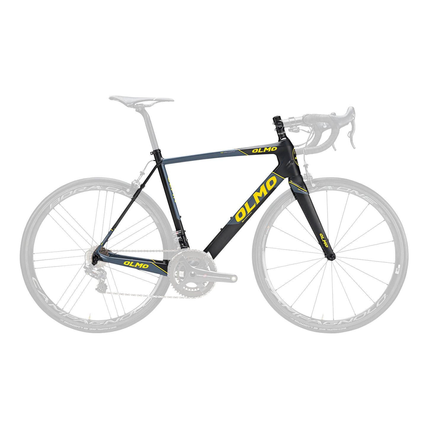 Olmo Gepin Carbon Fiber Bicycle Frame - Black/Yellow
