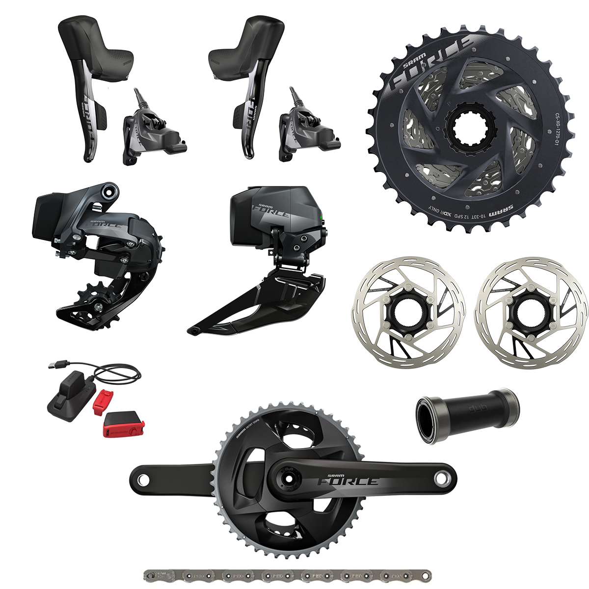 SRAM Force eTap AXS 2x12sp Wide Groupset