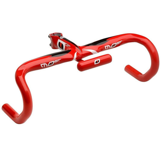 Pinarello Most Talon One Piece Carbon Integrated Handlebar - Red