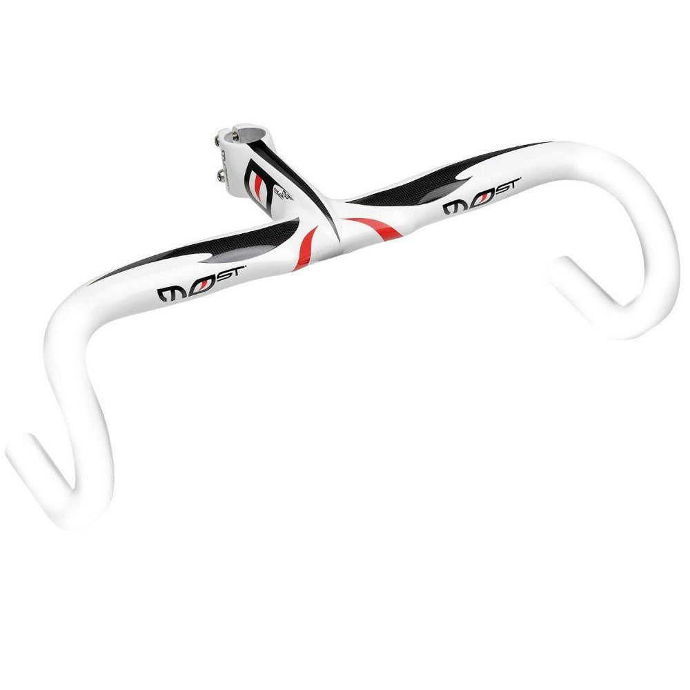 Pinarello Most Talon One Piece Carbon Integrated Handlebar - White